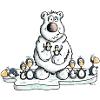 Polar Bear with Penguins