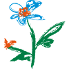 Blume und Schmetterling