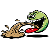 Barfing Guy Emoticon (PNG)