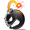 Bomba, bomba, bomba con la faccia esplosa bomba #