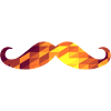 Moustache (Geometric Background)