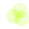 Three circles moire