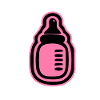 Biberon de lait rose