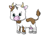 a cute little cow