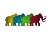 Elefant Mammut bunt