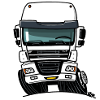 0810 D truck CF white