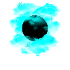 Trou noir turquoise nuage