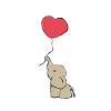 Mignon éléphant avec ballon - idée cadeau - cadeau