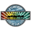Farbige Sonnenstrahlen am Atlantik
