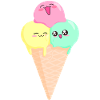 mignon glace d’été Kawaii