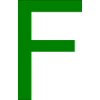 F green letter alphabet