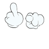 Fick dich Stinkefinger Mittelfinger