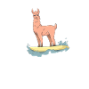 Surfing Lama Surfer Alpaca Surfboard Gave