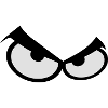 eyes smiley not content anger