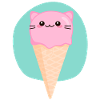 douce glace chat été Kawaii