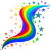 Rainbow with stars