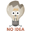 No Idea light bulb