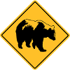 Grizzly Road Sign
