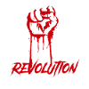 Revolution raised fist red