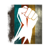 Revolution erhobene Faust bunt
