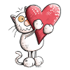 Cat with heart