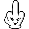 Kawaii middle finger