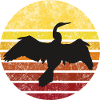 Kormoran im Sonnenuntergang