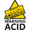 Panneau d'avertissement (acide)