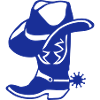 Cowboy boot hat logo 5