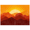 Sommer Wald Berge Sonne