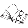 Book with glasses