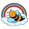 Sleeping bee on cloud