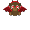 Cute bear devil bat halloween