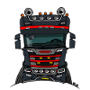0814 S camion noir rouge