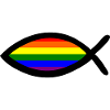 Gay Pride Christian Fish