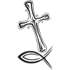 Cross fish icon