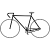 black single-speed bike with racing handlebar