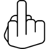 Mittelfinger Piktogramm