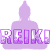 reiki with buddha purple