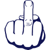 Mittelfinger Mann