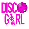 Disco Girl Celebrating Pink Party Disco Ball