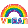Cadeau drapeau végétalien arc-en-ciel