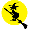 witch and full moon