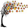 Autumn tree leaves