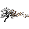 Autumn leaves arbre vent