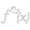 Ente Ableitung Mathe Witz (SW, ohne Text)
