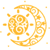 Sun, moon and stars