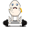 Funny Weightlifting Egg Eggcident Sport Meme