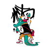 Lustiger graffiti Krokodil