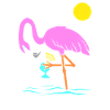 Flamingo Graphic Flamingoliebhaber Cocktailtrinker